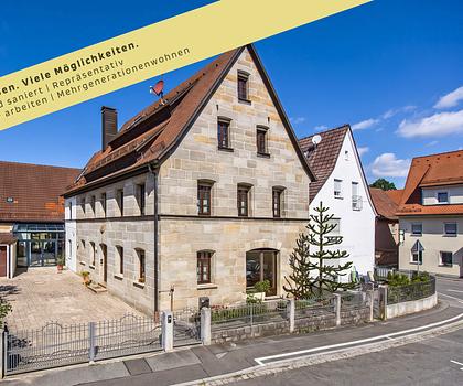Großzügiges Wohnensemble mit besonderer Architektur u. flexibler Nutzungsmöglichkeit in Schnaittach
