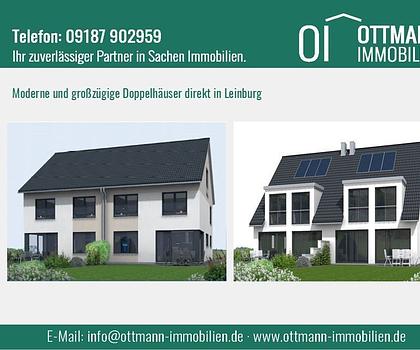 NEUBAU von modernen Doppelhäusern mit traumhaftem Blick über Leinburg
