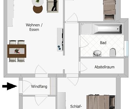Großzügig geschnittene 3-Zimmer-Wohnung mit Balkon in Hirschaid - Für Kapitalanleger oder Eigennutzer
