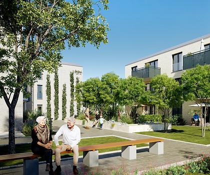 Großzügige 3-Zimmer-Eigentumswohnung mit Südwest-Balkon,  innovative Eisspeicherheizung, U-Bahn-Nähe