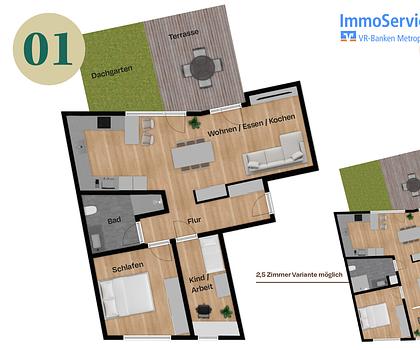 3-Zi.-ETW im Statteil St. Johannis. / Baubeginn erfolgt und bereits über 60% verkauft!
